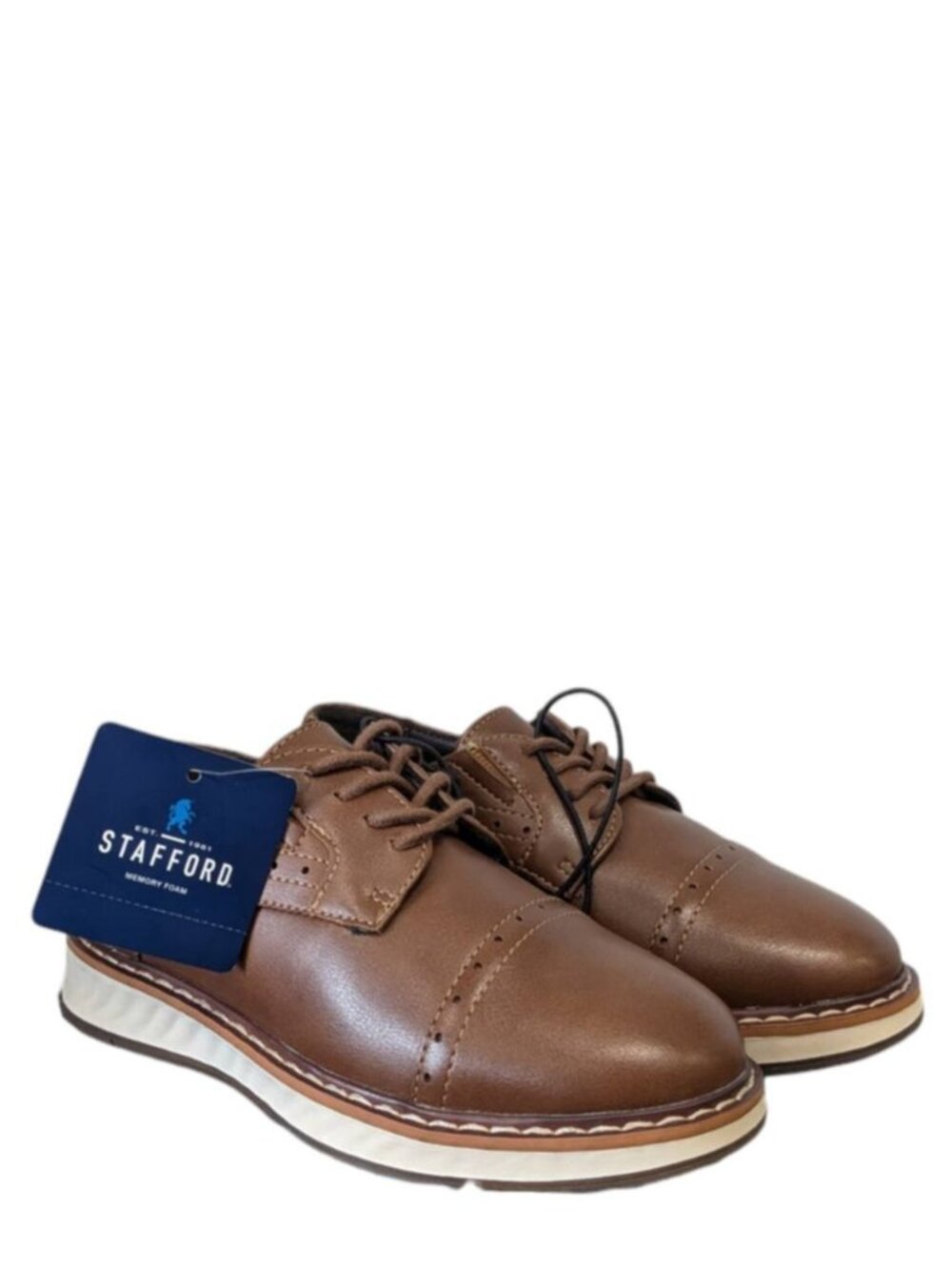 Stafford Lil Cooper Toddler Boys Cap Closed Toe Oxford Shoes, Size 11 M - O